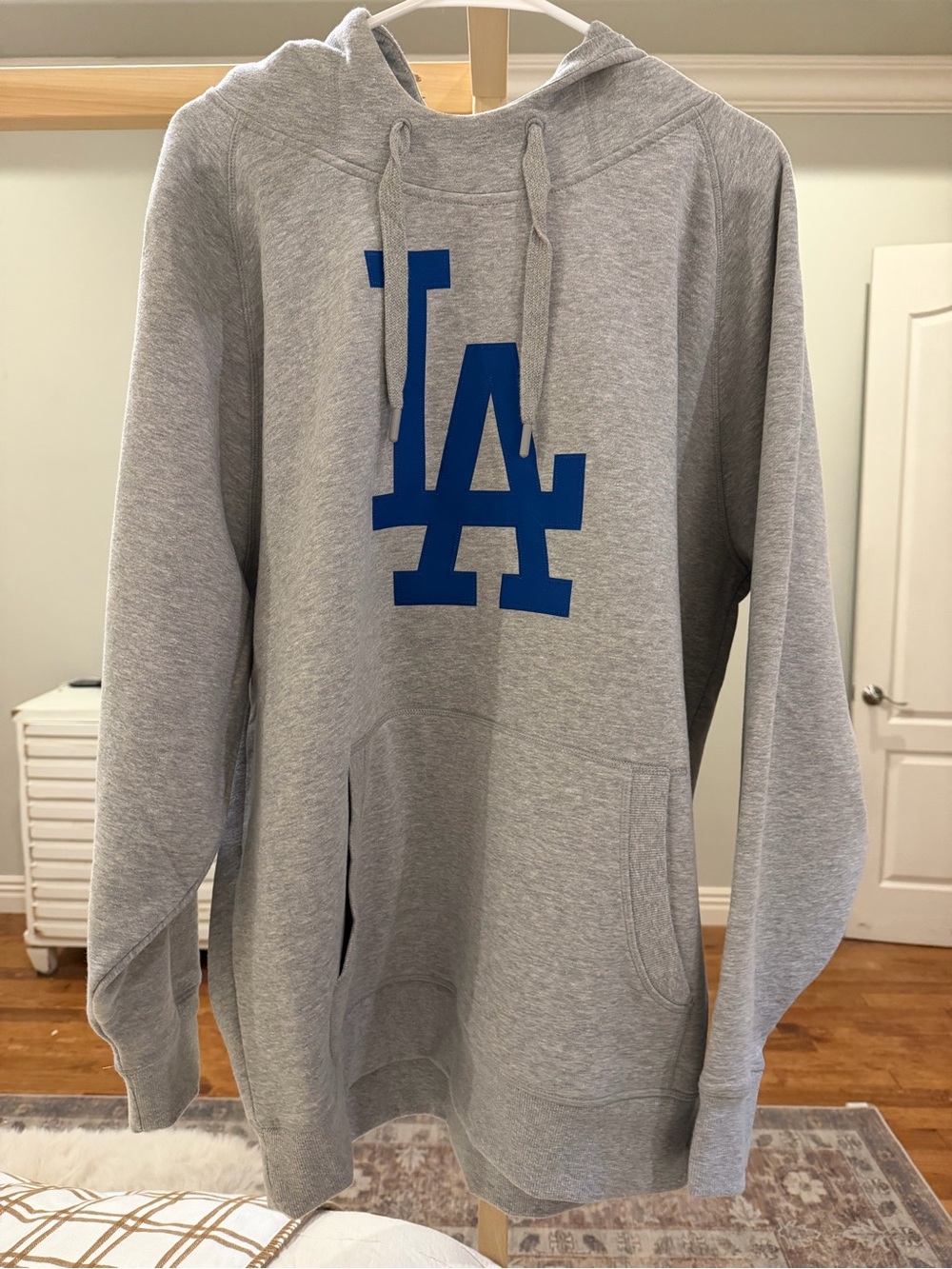 Antigua Grey Hoodie with Blue LA Logo